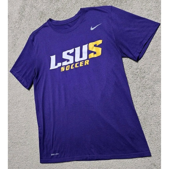 Rare LSU Tigers Soccer Nike Dri-Fit Shirt Men's Size Medium Geaux Tigers - Picture 7 of 15